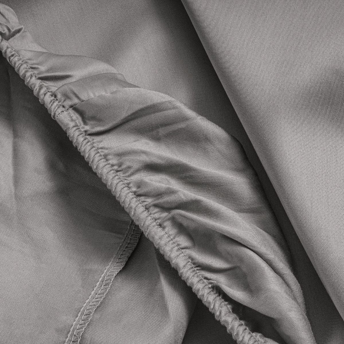 Primaviera Satin Deluxe Spannbettuch Grau - Image 3