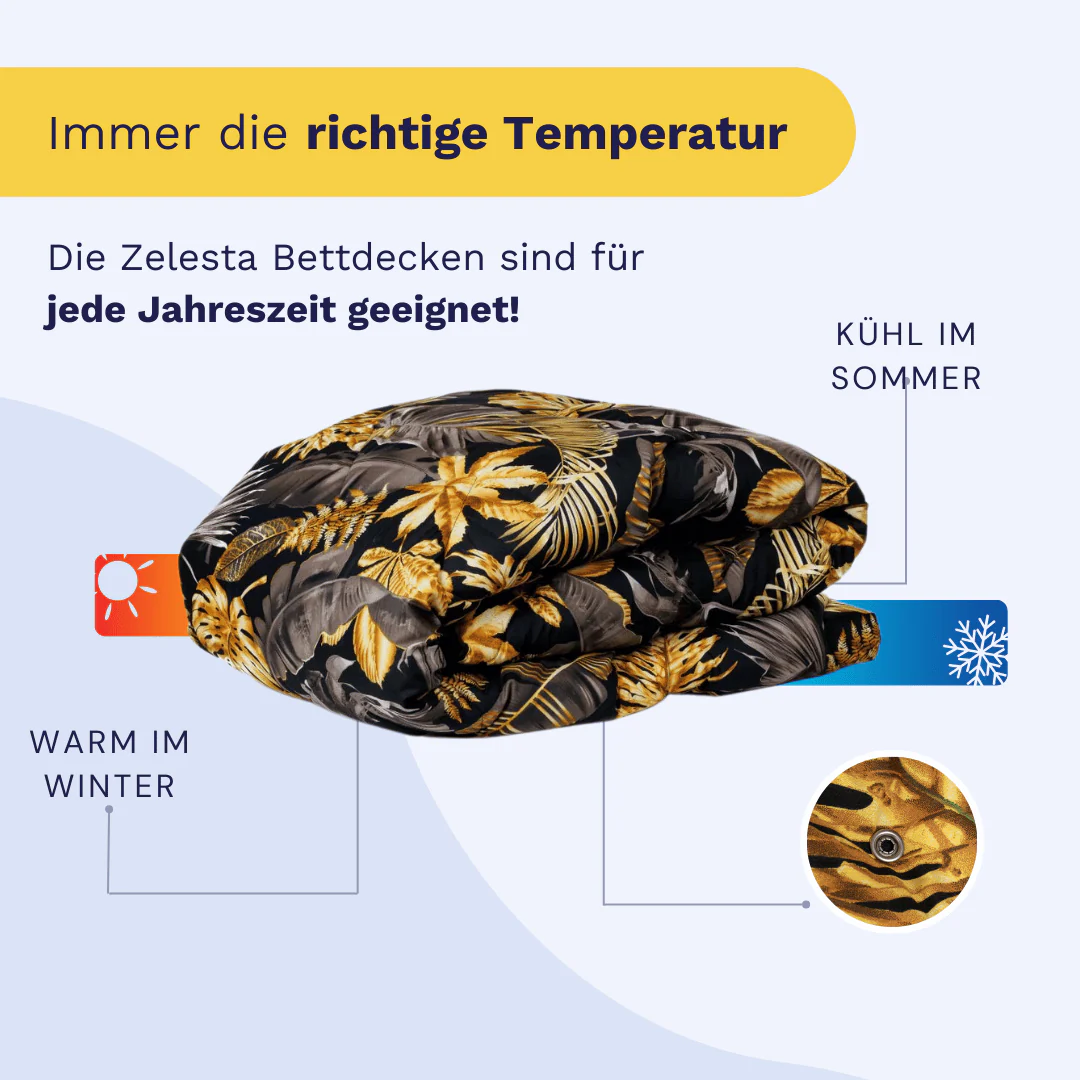 Zelesta Wonderbed 4 Seasons double - Golden Leaves - Image 5