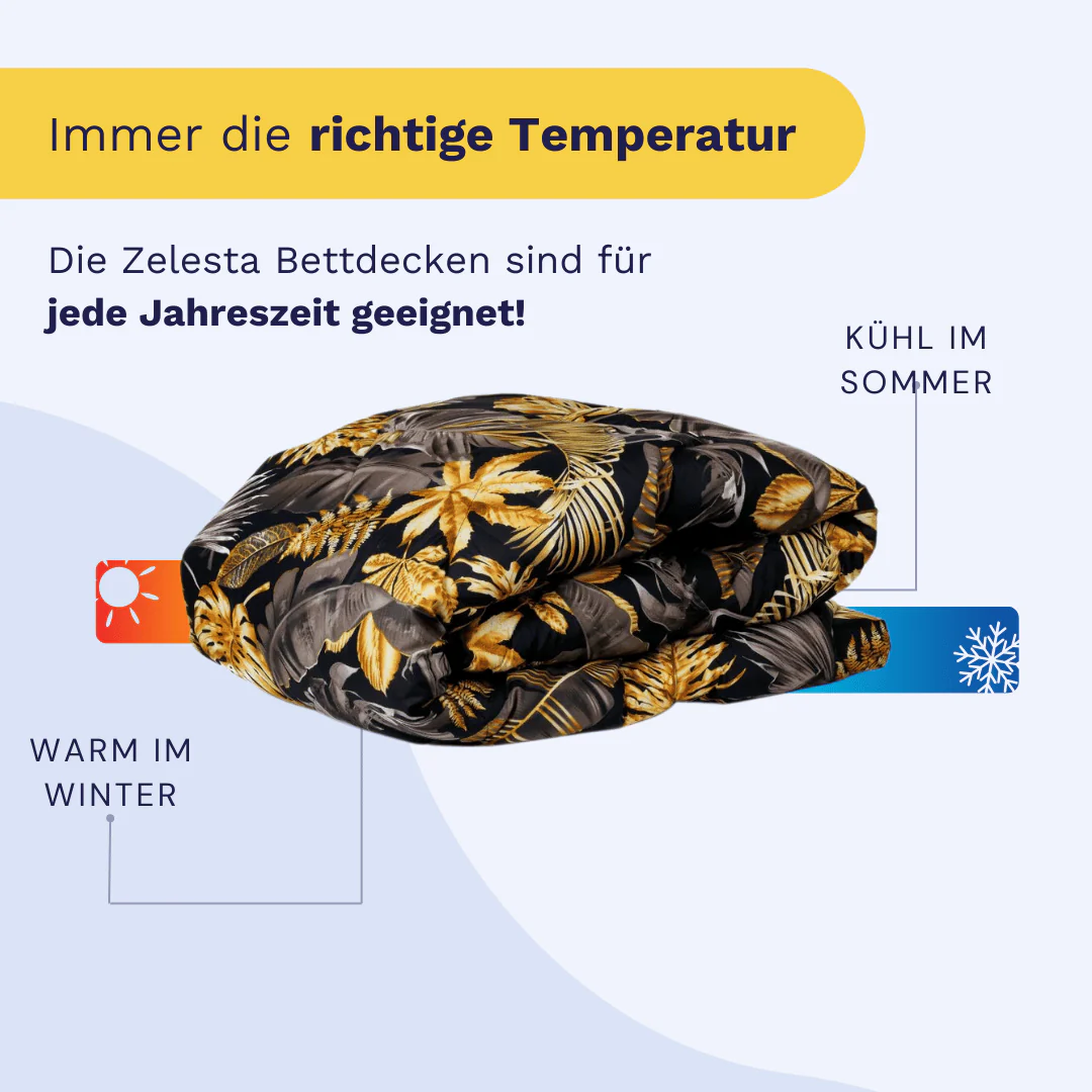 Zelesta Comfort Design Bettdecke - Goldene Blätter - Image 5