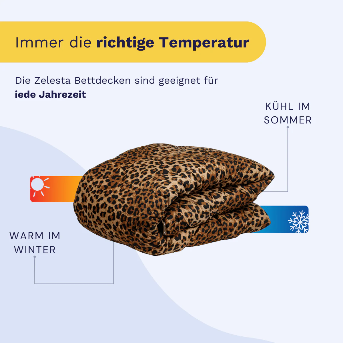 Zelesta Comfort Design Bettdecke - Jaguarfell - Image 5