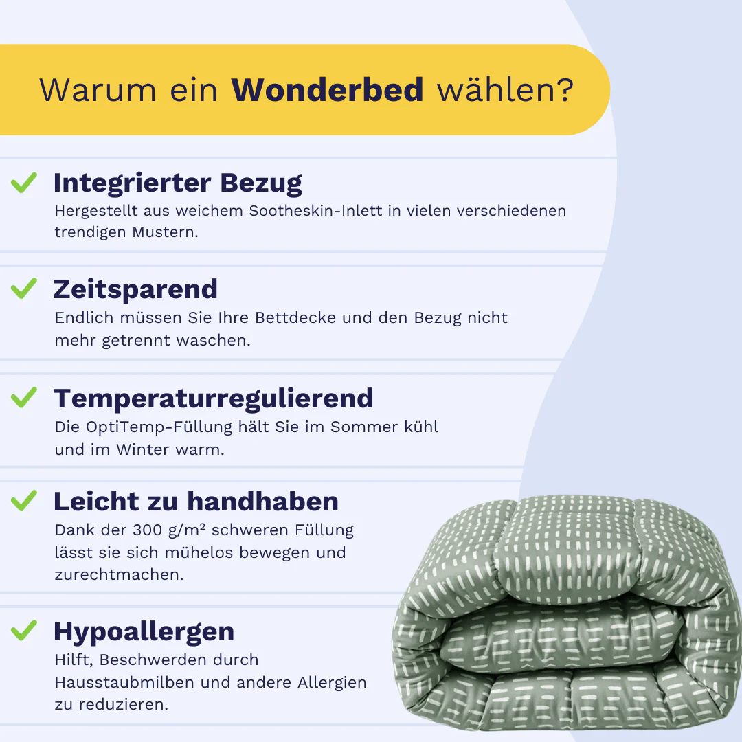 Zelesta Comfort Design Bettdecke - Olivnähte - Image 3