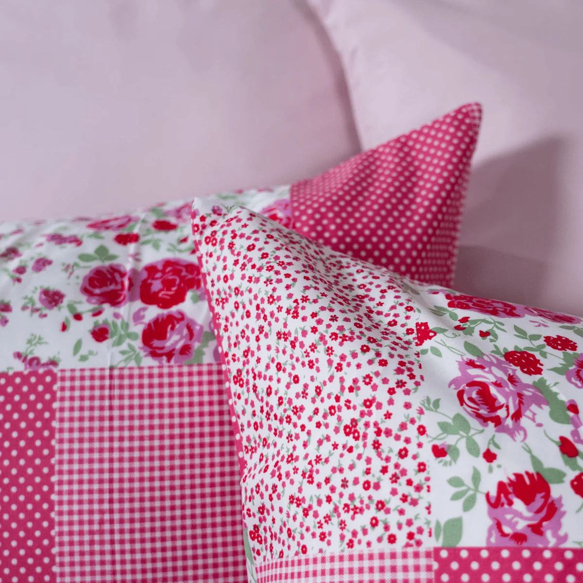 Zelesta Comfort Design Kissenbezüge Set von 2 - Patchwork Pink - Image 3