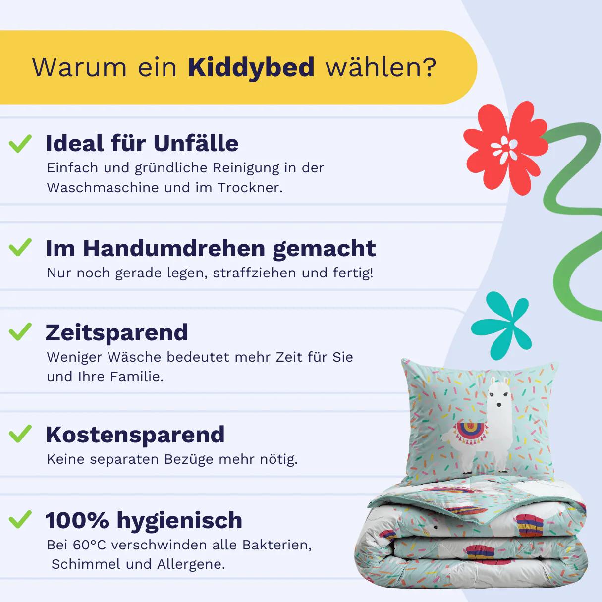 Zelesta Comfort Kids Bettdecke - Party Lama - Image 4