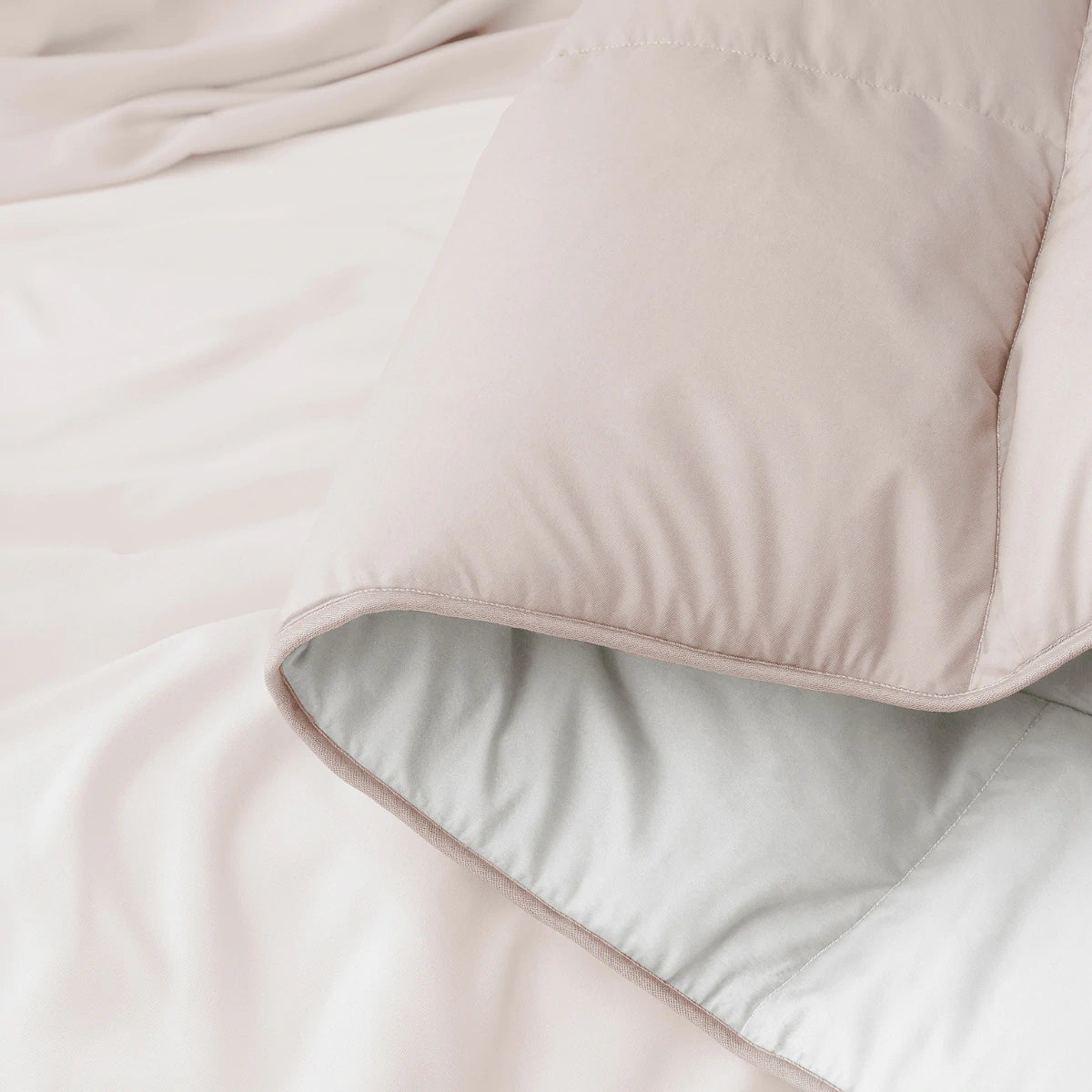 Zelesta Deluxe Duo Perkal-Baumwolle Sommerdecke - Seide & Creme - Image 4