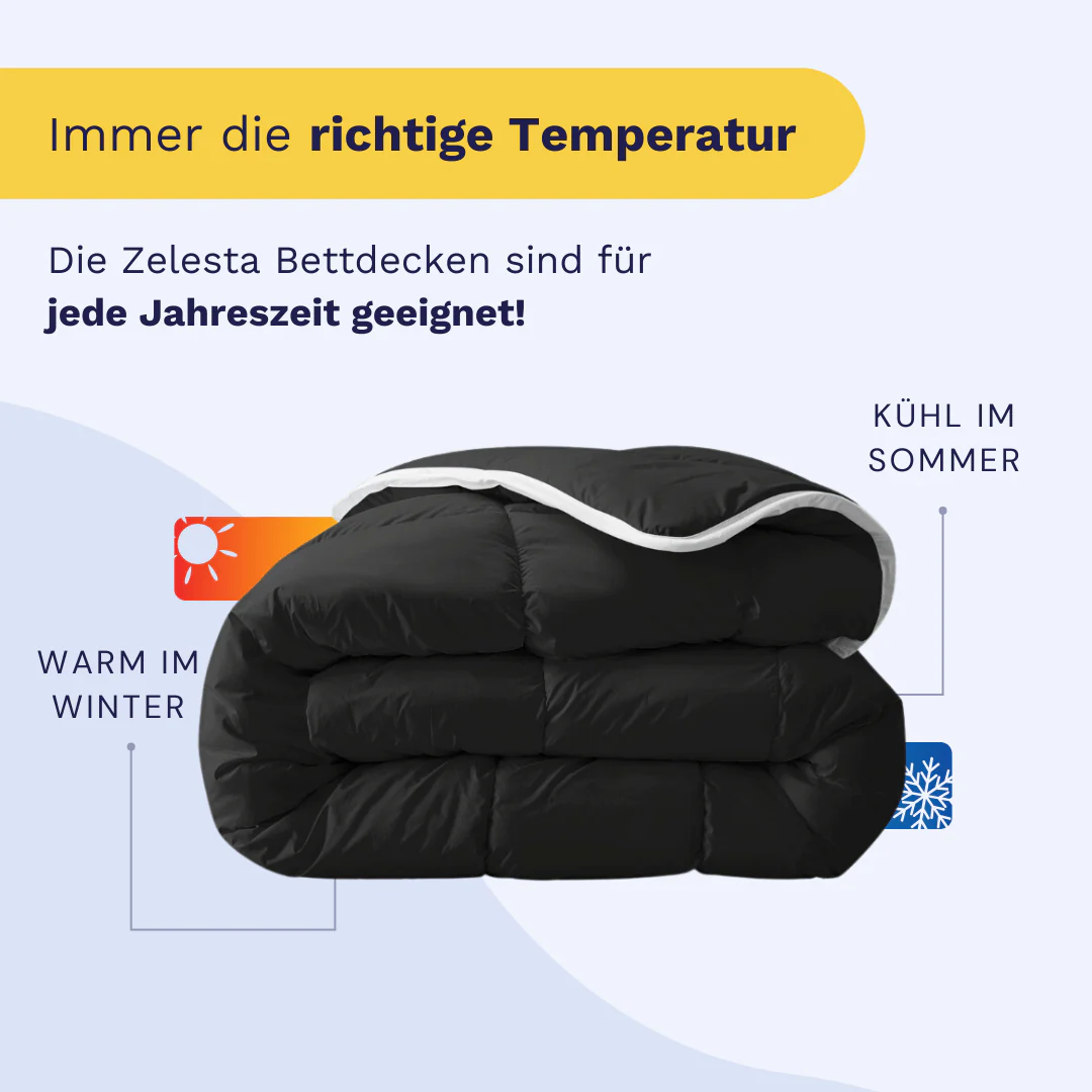 Zelesta Everyday Uni Bettdecke  - Schwarz - Image 5