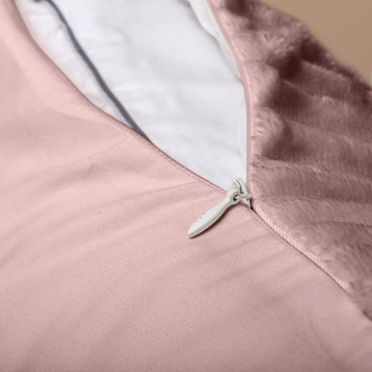 Zelesta Teddy Groovebed Kissenbezüge Set von 2 - Dusty Pink - Image 3