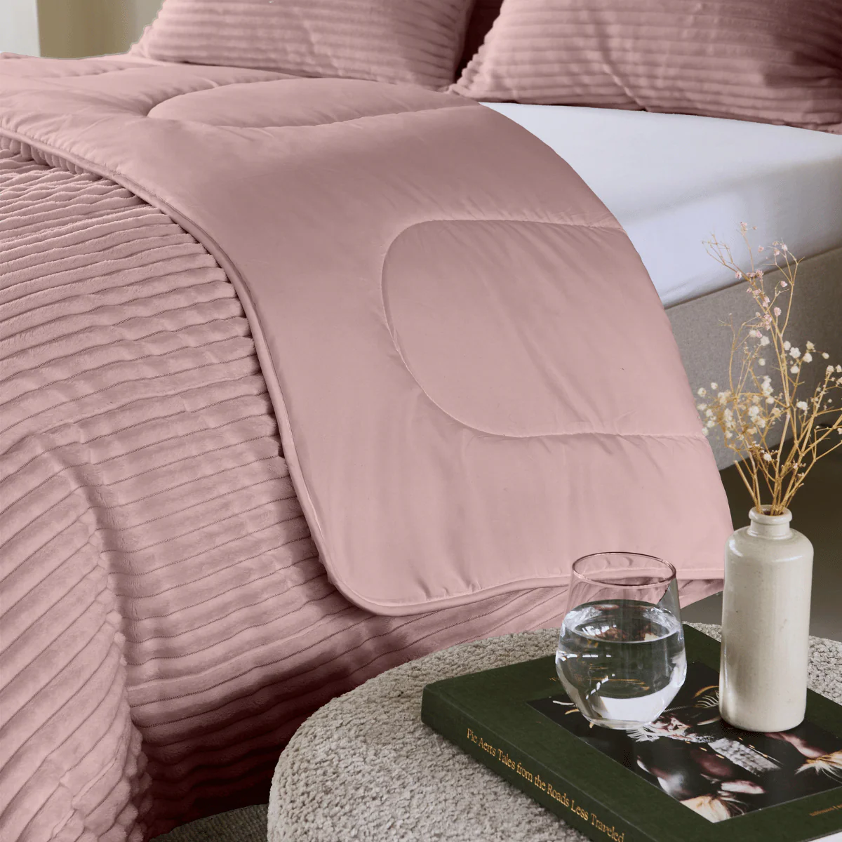 Zelesta Teddy Groovebed - Dusty Pink - Image 3