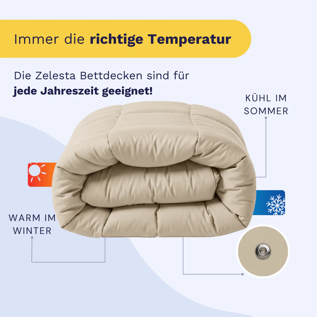 Zelesta Wonderbed 4 Seasons Double Baumwolle - Desert Sand - Image 4