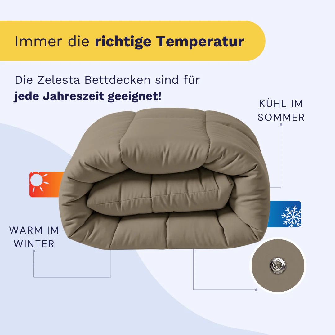 Zelesta Wonderbed 4 Seasons Double - Natural Taupe - Image 4