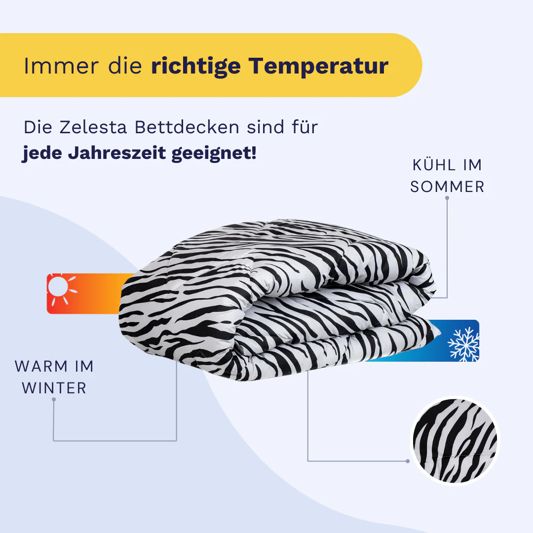 Zelesta Wonderbed 4 Seasons double - Zebra Skin - Image 5