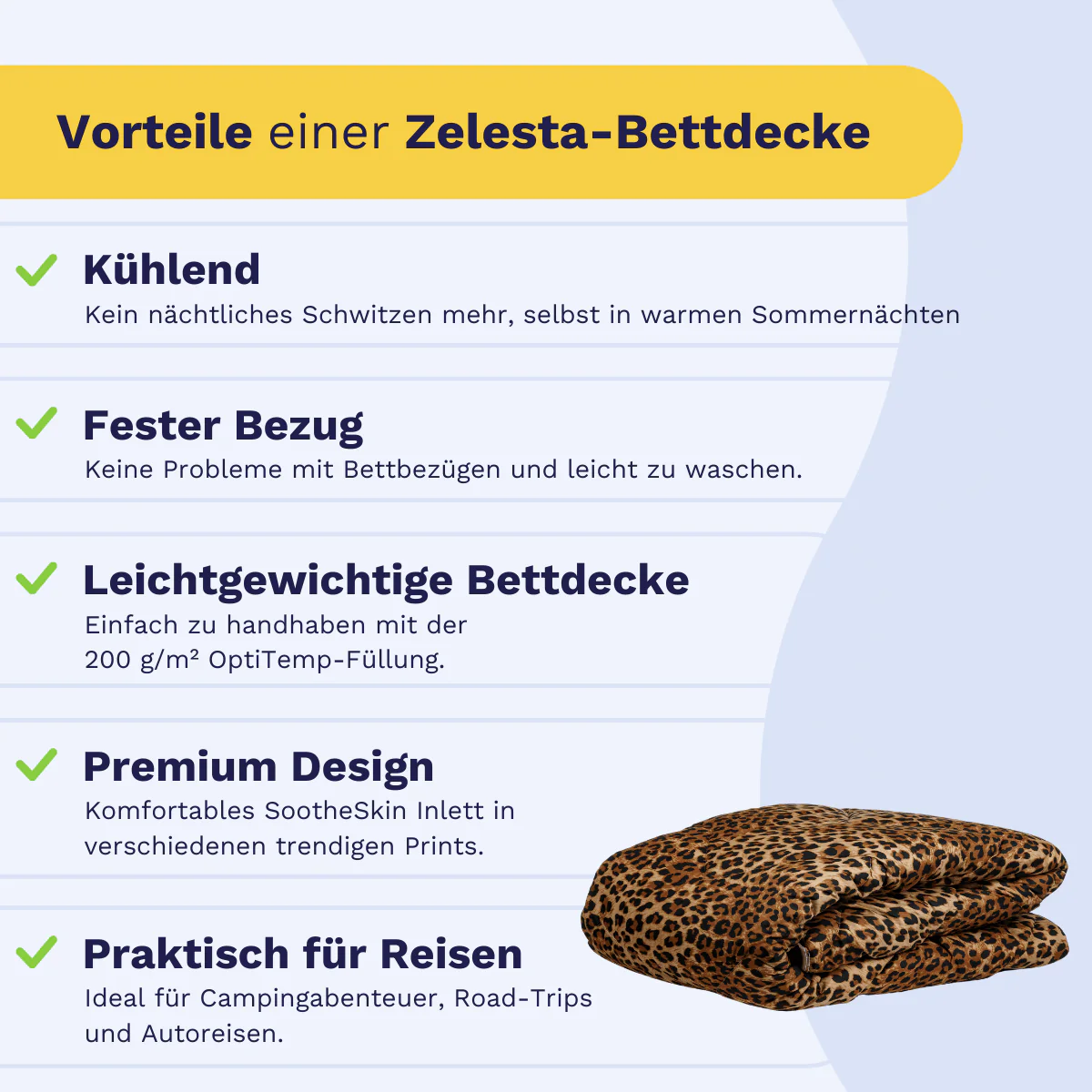 Zelesta Comfort Design Sommerdecke - Jaguar Skin - Image 4