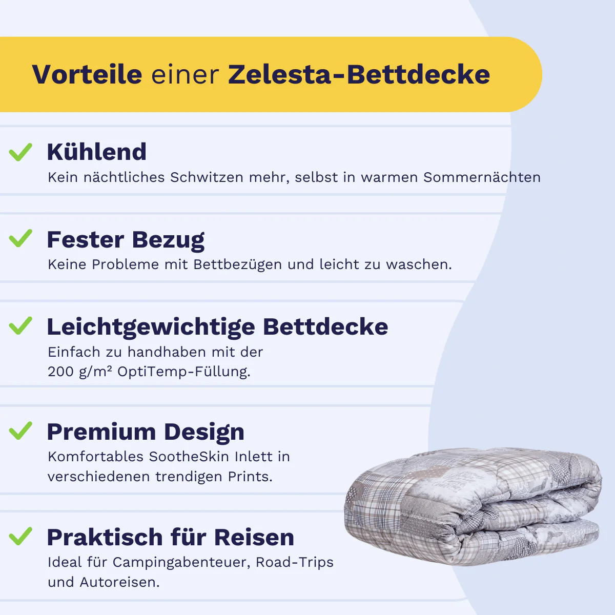 Zelesta Comfort Design Sommerdecke - Patchwork Hearts - Image 4