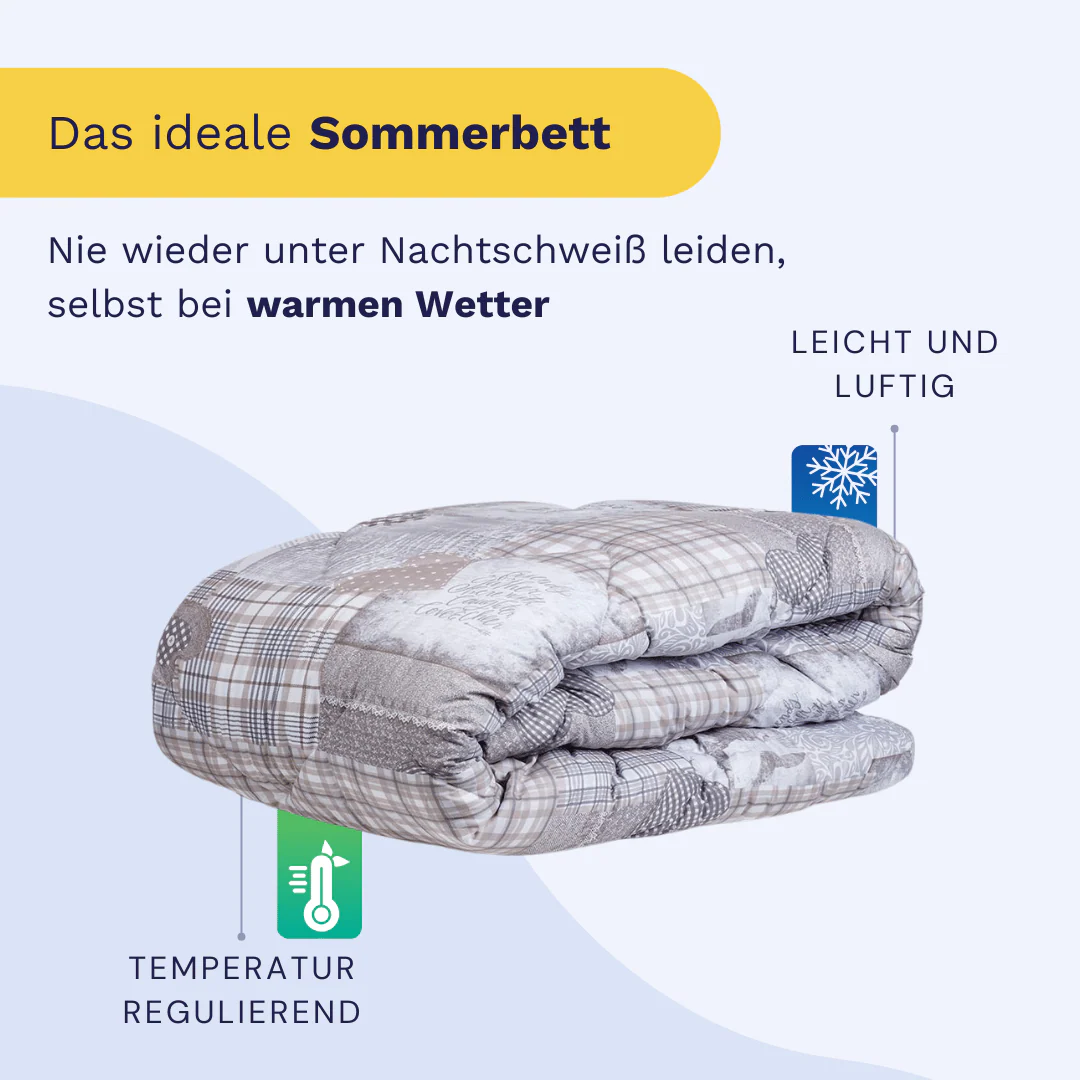 Zelesta Comfort Design Sommerdecke - Patchwork Hearts - Image 5