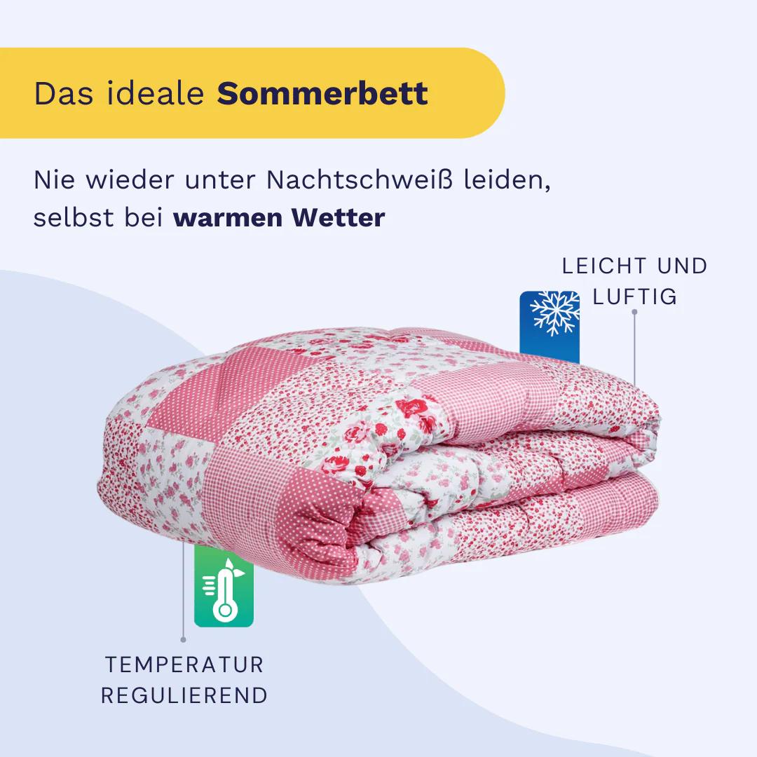 Zelesta Comfort Design Sommerdecke - Patchwork pink - Image 5
