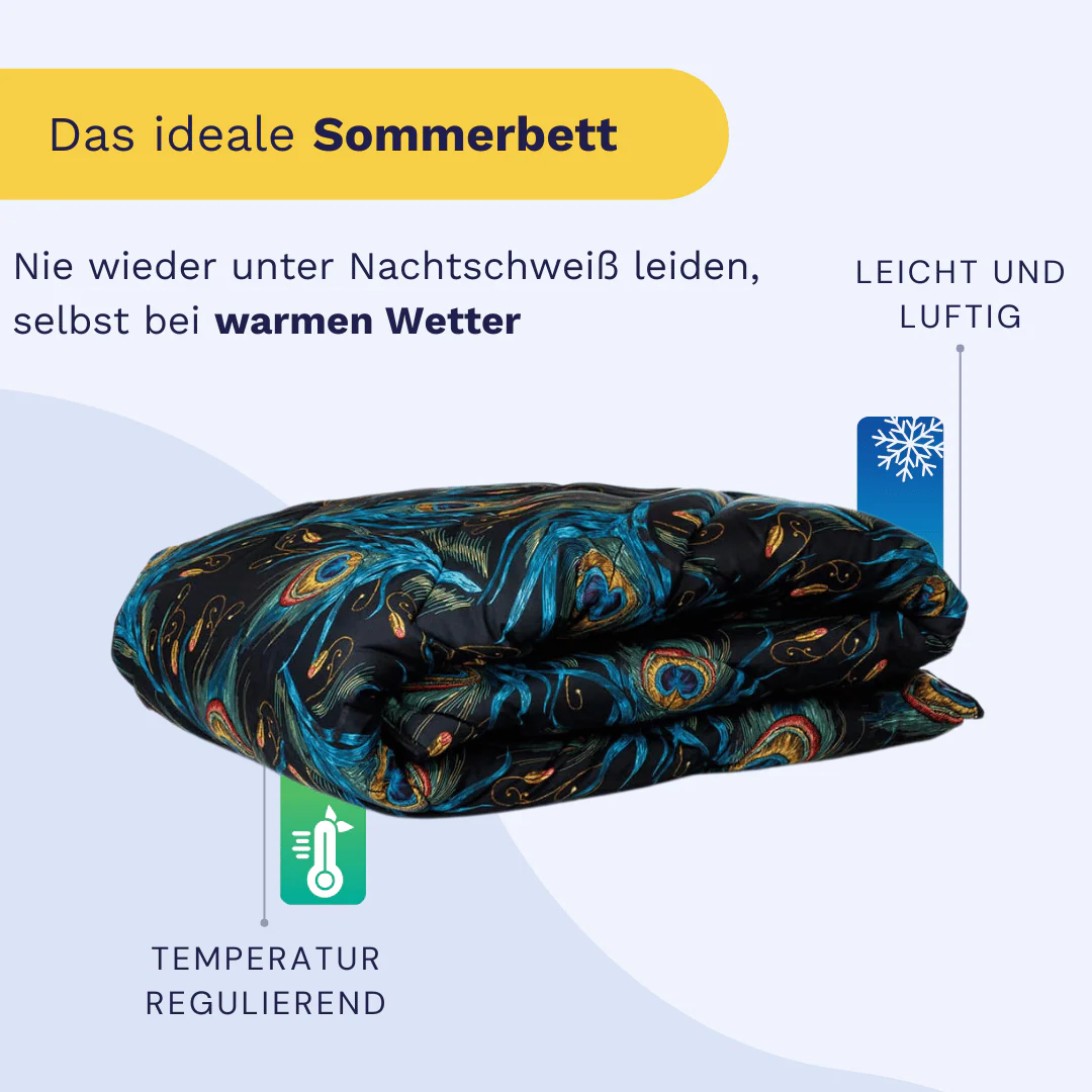 Zelesta Comfort Design Sommerdecke - Peacock Feathers - Image 5