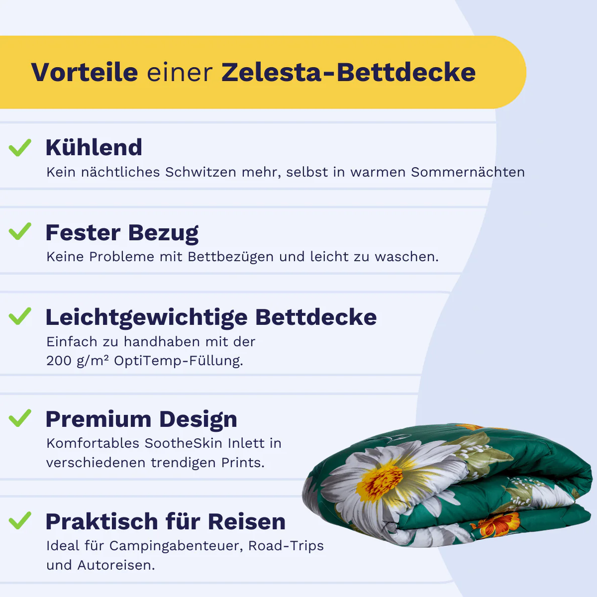 Zelesta Comfort Design Sommerdecke - Spring Flowers - Image 4