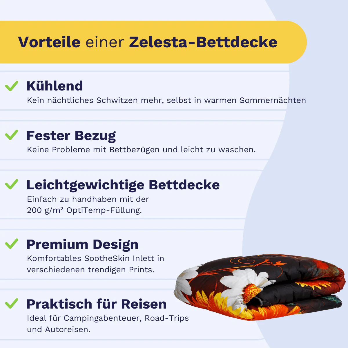 Zelesta Comfort Design Sommerdecke - Summer Flowers - Image 4