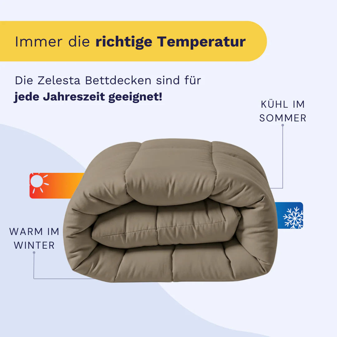 Zelesta Comfort Uni Bettdecke – Naturtaupe - Image 4